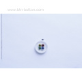 Four-hole color transparent button